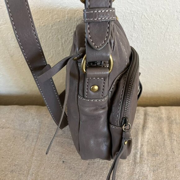 Fossil Bohemian Hippie Brown Leather Morgan Travel Crossbody - Picture 5 of 12